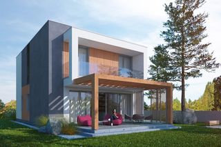 Domy z garażem w bryle