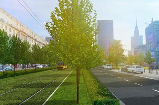 Będzie bardziej zielono ale węziej na Marszałkowskiej. Tramwajarze i drogowcy łączą siły 