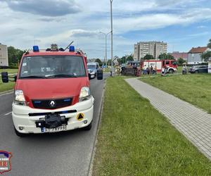 Zderzenie dwóch samochodów na ul. Jaśkowickiej w Tychach