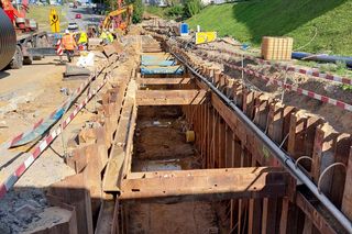 Przebudowa odwodnienia na S86 przy Agacie w Katowicach