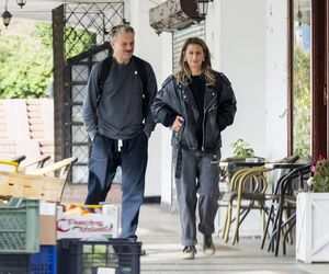 Grzegorz Damięcki i Magdalena Schejbal na spacerze