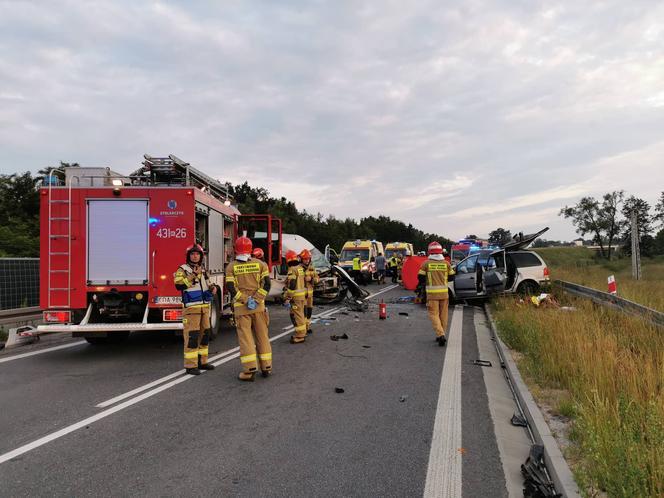 Dąbrowa Tarnowska. Tragiczne zderzenie osobówki z dostawczakiem. Nie żyje troje Rumunów