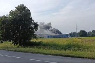 Pożar hali w Bukowicach