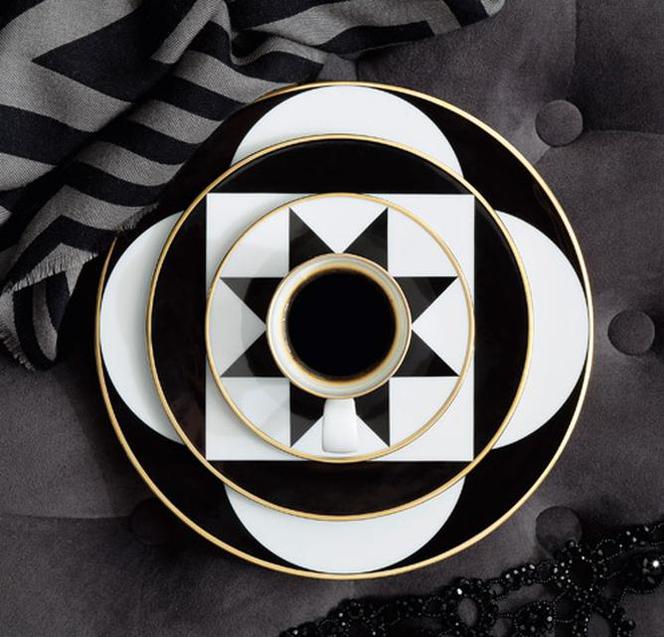 Porcelana Furstenberg. Nowoczesny serwis My China! w graficznej dekoracji Ca'd'Oro.