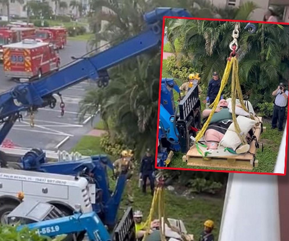 Tak utył, że nie mógł wyjść z mieszkania! Wycinali ściany i wzywali dźwig