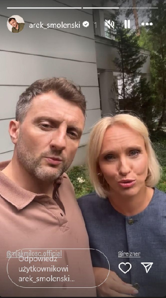 M jak miłość na planie. Bartek (Arkadiusz Smoleński), Dorota (Iwona Rejzner)