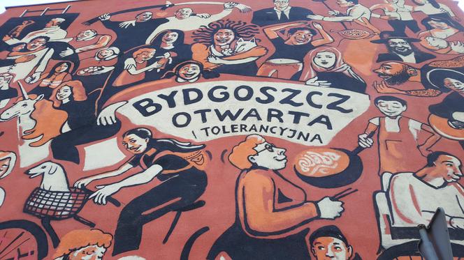 Odsłonięto nowy mural "Bydgoszcz otwarta i tolerancyjna""