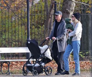 Krzysztof Ibisz z rodziną na spacerze