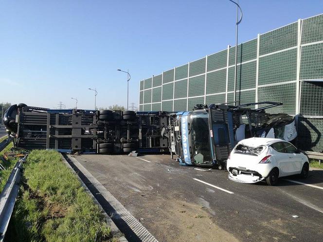 Wypadek na DK1 w Tychach