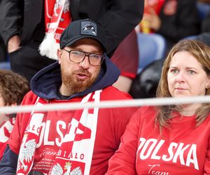 Kibice na meczu Polska -Nowa Zelandia na Stadionie Śląskim