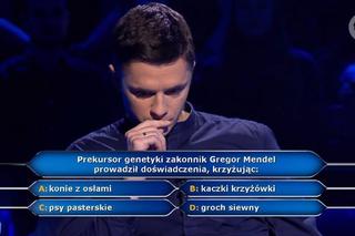 Prekursor genetyki zakonnik Gregor Mendel prowadził doświadczenia, krzyżując... Odpowiedź na pytanie z Milionerów