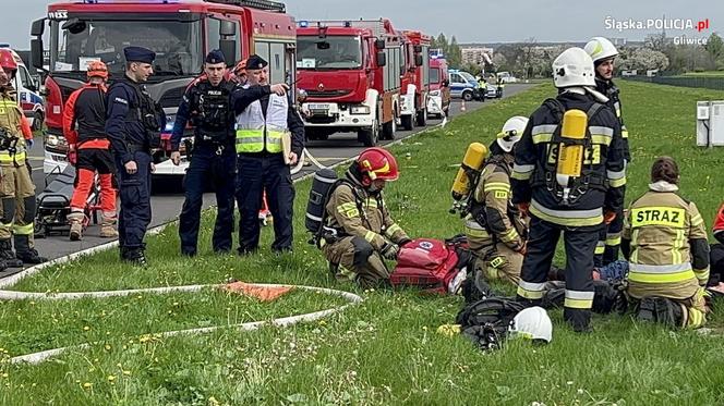 Wypadek awionetki w Gliwicach. Na szczęście były to tylko ćwiczenia 