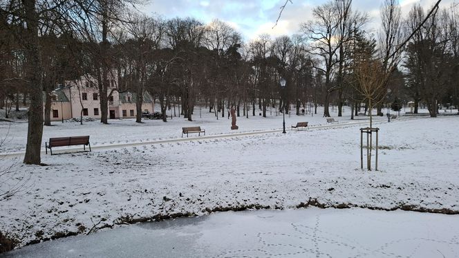 Nałęczów - Park Zdrojowy zimą