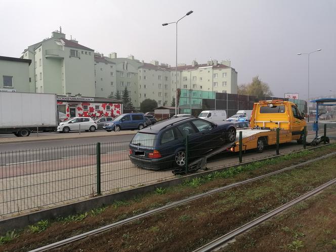 Zderzenie radiowozu z BMW w Krakowie