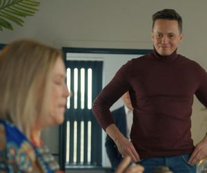 Barwy szczęścia, odcinek 3187. Jolą (Małgorzata Potocka), Błażej (Piotr Ligienza)