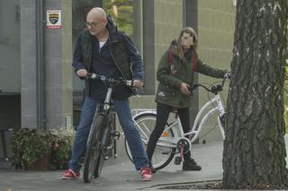 Michał Kamiński z córką na rowerze