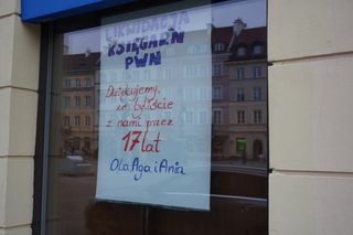 Zlikwidowana księgarnia PWN w Warszawie