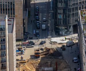 Plac Centralny w Warszawie pod koniec budowy