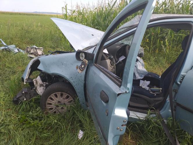 Wypadek samochodowy w Zarszynie (pow. sanocki)