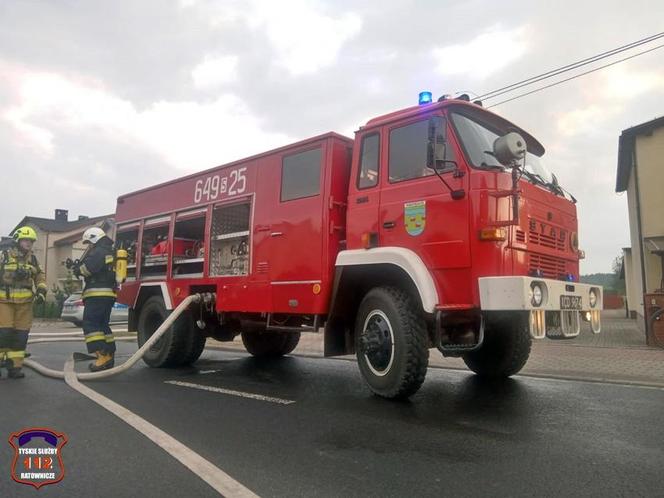 Pożar blaszanego warsztatu na ul. Ruchu Oporu w Bojszowach Nowych