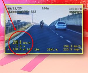 Motocyklista dał pokaz skrajnej głupoty. Droga to nie tor wyścigowy