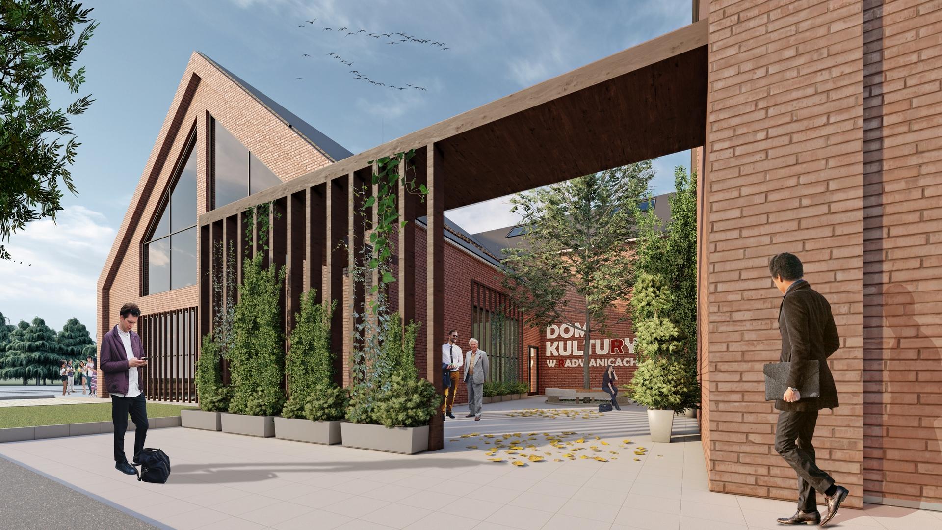 Dom kultury w Radwanicach projektu biura Archenika