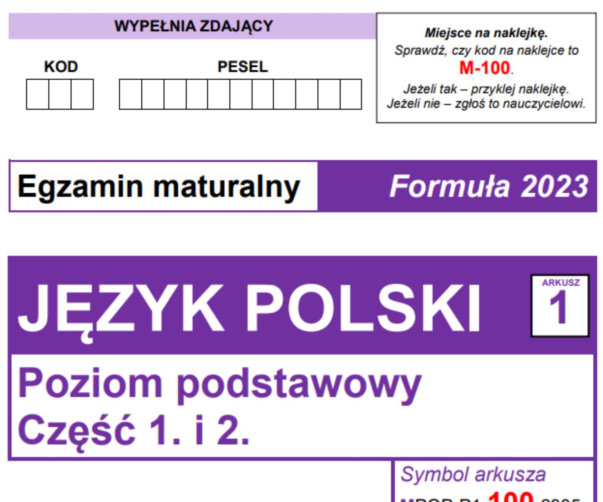 Arkusz Maturalny Polski 2024 - ODPOWIEDZI, ARKUSZE CKE, TEMAT, PDF ...