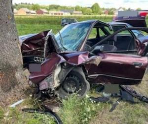 Lubelskie: Z auta niewiele zostało. Śmiertelny wypadek w pow. biłgorajskim 