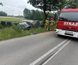 Wypadek na trasie Wizna - Jedwabne pod Łomżą! Jedna osoba trafiła do szpitala