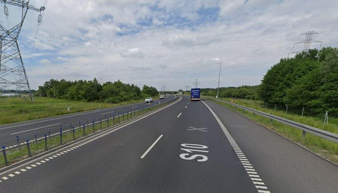 Długi zakręt na S10 obwodnicy Morzyczyna
