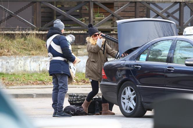 Marcin Dubieniecki i Katarzyna Modrzewska na spacerze