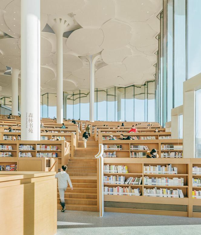 Snøhetta  - wnętrza biblioteki w Pekinie