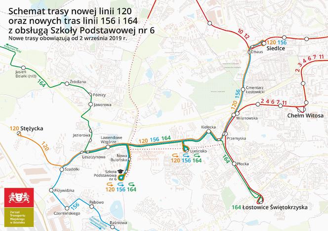 Nowe trasy linii autobusowych w Gdańsku