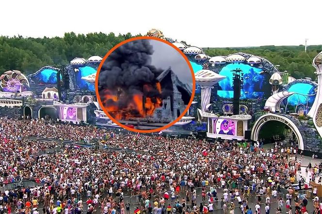 Wielki pożar na scenie głównej festiwalu Tomorrowland. Trwa akcja gaśnicza [ZDJĘCIA]