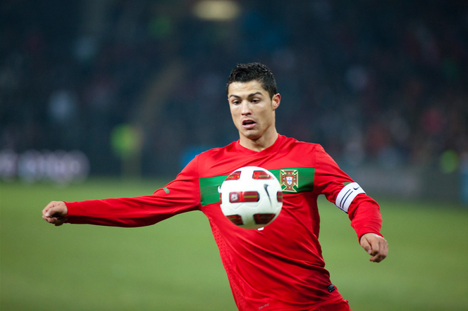 Cristiano Ronaldo. Piłkarz piąty raz znalzł się w mundialowej kadrze Portugalii