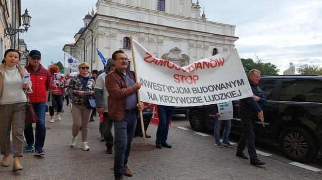 Protest przeciw CPK w Zamościu