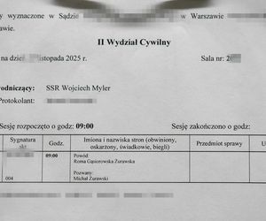 Roma Gąsiorowska w sądzie