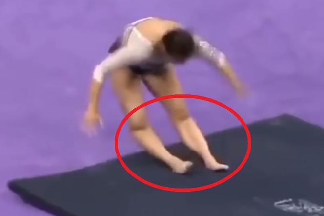 Gimnastyczka złamała obie nogi! Drastyczne wideo z tragedii na zawodach