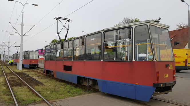 Zderzenie tramwajów na ul. Fordońskiej w Bydgoszczy [ZDJĘCIA]