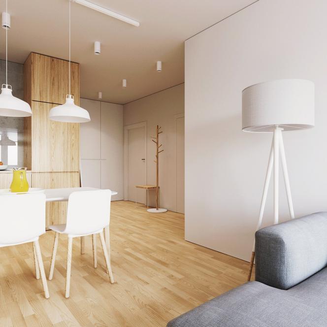 Projekt wnętrza małego mieszkania w Puławach