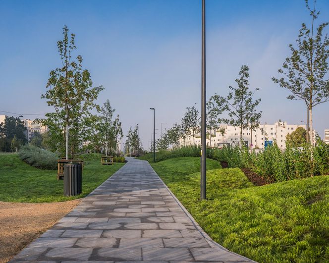 Park nad tunelem POW na Ursynowie - nowy odcinek otwarty na początku września 2025