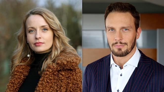 M jak miłość odc. 1445. Leszek Krajewski (Sławek Uniatowski), Nina (Agnieszka Judycka)