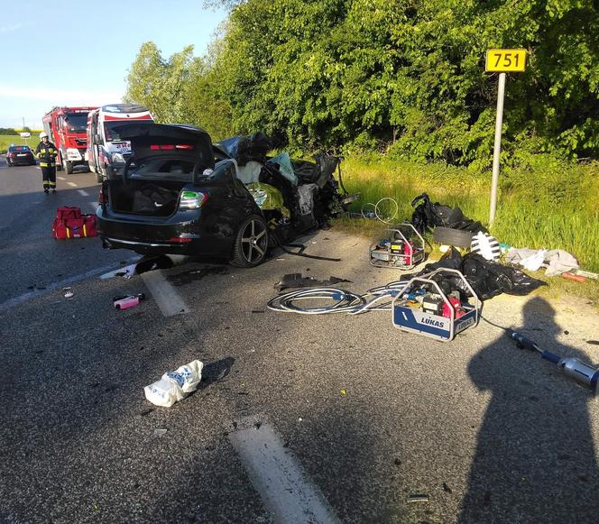 Śmiertely wypadek w miejscowości Dobruhna pod Ostrowcem