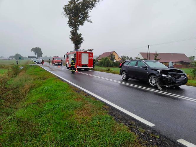 Zderzenie dwóch aut w Karolewie! Jedna osoba trafiła do szpitala [ZDJĘCIA]