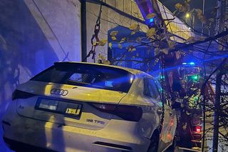 Samochód spadł z wiaduktu trasy S8