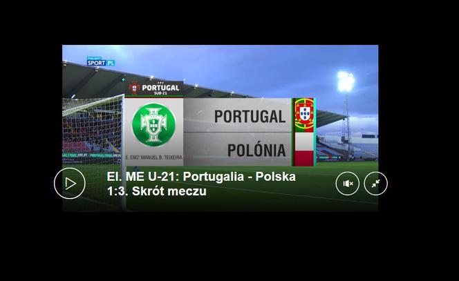 Skrót meczu U21 Portugalia - Polska