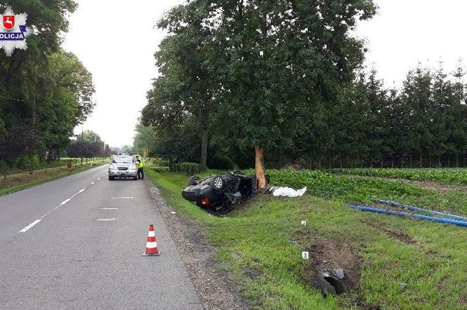 Tragiczny wypadek na Lubelszczyźnie. Nie żyje 23-letni kierowca osobówki