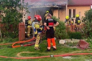 Pożar domu w Wilkołazie Górnym