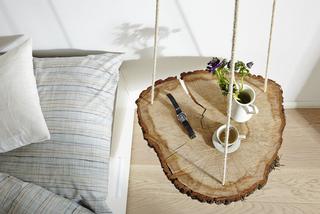 Jak zrobić wiszący stolik z plastra drewna: zrób to sam