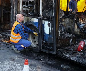 Pożar autobusu MPK w Krakowie